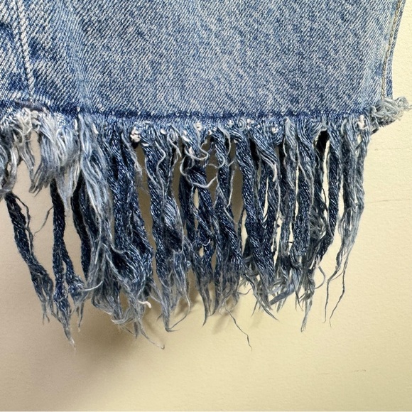 Anthropologie Pilcro and the Letterpress Hyphen Boy Fit Fringe Crop Jeans Sz 29 - Picture 8 of 14
